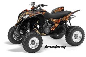 Honda TRX 700 XX ATV Graphic Kit - 2009-2015 Firestorm Black