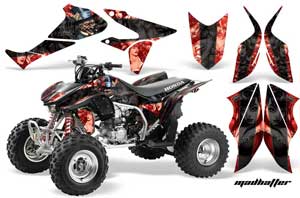 Honda TRX 450R ATV Graphic Kit - 2004-2016 Mad Hatter Black