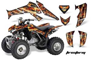 Honda TRX 250EX / 250R / 250X ATV Graphic Kit - 2006-2018 Firestorm Black