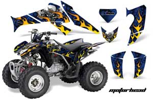 Honda TRX 250EX / 250R / 250X ATV Graphic Kit - 2006-2018 Motorhead Blue