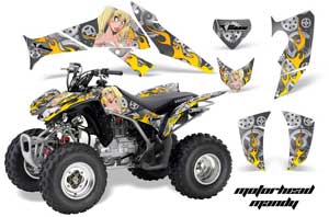 Honda TRX 250EX / 250R / 250X ATV Graphic Kit - 2006-2018 Motorhead Mandy Silver