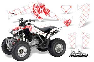 Honda TRX 250EX / 250R / 250X ATV Graphic Kit - 2006-2018 Silver Star - Reloaded White
