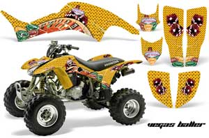 Honda TRX 400EX ATV Graphic Kit - 1999-2007 Vegas Baller Yellow