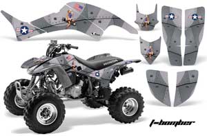 Honda TRX 400EX ATV Graphic Kit - 1999-2007 T-Bomber Silver