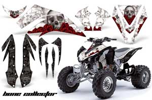 Kawasaki KFX 450 ATV Graphic Kit - 2008-2015 Bone Collector White