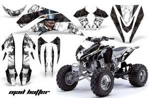 Kawasaki KFX 450 ATV Graphic Kit - 2008-2015 Mad Hatter White
