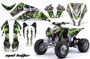 Kawasaki KFX 450 ATV Graphic Kit - 2008-2015 Mad Hatter Silver