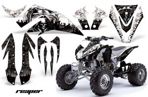 Kawasaki KFX 450 ATV Graphic Kit - 2008-2015 Reaper White