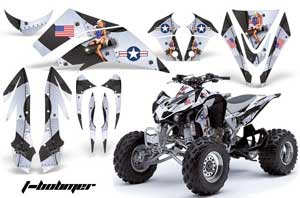 Kawasaki KFX 450 ATV Graphic Kit - 2008-2015 T Bomber White
