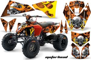 KTM 450 / 505 / 525 ATV Graphic Kit - 2008-2010 Motorhead Orange