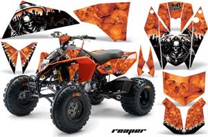 KTM 450 / 505 / 525 ATV Graphic Kit - 2008-2010 Reaper Orange
