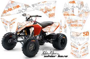 KTM 450 / 505 / 525 ATV Graphic Kit - 2008-2010 Silver Star - Silverhaze Orange
