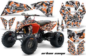 KTM 450 / 505 / 525 ATV Graphic Kit - 2008-2010 Urban Camo Orange