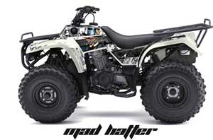 Kawasaki Bayou 220 / 250 / 300 ATV Graphic Kit - All Years Mad Hatter Black
