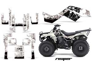 Kawasaki Bayou 220 / 250 / 300 ATV Graphic Kit - All Years Reaper White