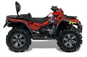 Can Am Outlander MAX 500 / 650 / 800 ATV Graphic Kit - 2006-2012 Bone Collector Red