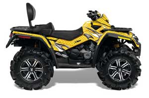Can Am Outlander MAX 500 / 650 / 800 ATV Graphic Kit - 2006-2012 Tribal Flame Yellow
