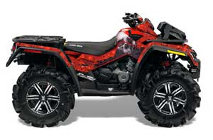 Can Am Outlander XMR 800R ATV Graphic Kit - 2006-2012 Bone Collector Red