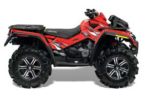 Can Am Outlander XMR 800R ATV Graphic Kit - 2006-2012 Tribal Flames Red