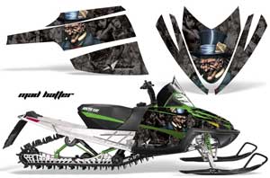 Arctic Cat M Series / Crossfire Sled Graphic Kit - All Years Mad Hatter Black