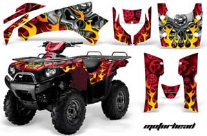 Kawasaki Brute Force 750 / 750i ATV Graphic Kit - 2005-2011 Motorhead Red