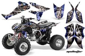 Honda TRX 450R ATV Graphic Kit - 2004-2016 Mad Hatter Silver