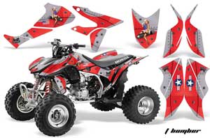 Honda TRX 450R ATV Graphic Kit - 2004-2016 T Bomber Red