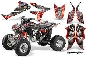 Honda TRX 450R ATV Graphic Kit - 2004-2016 Mad Hatter Silver