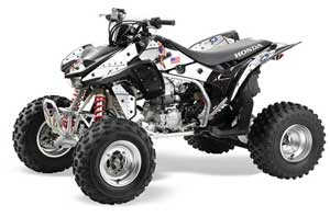 Honda TRX 450R ATV Graphic Kit - 2004-2016 T Bomber White