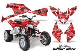 Polaris Outlaw 450 / 500 / 525 ATV Graphic Kit - 2009-2012 Silver Star - Silverhaze Red