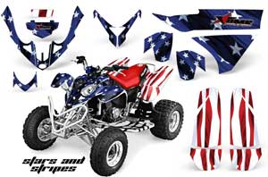 Polaris Predator 500 ATV Graphic Kit - 2002-2011 Stars N Stripes Red