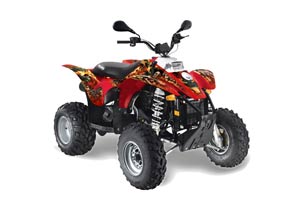 Polaris Scrambler / Trailblazer 500 ATV Graphic Kit - 1985-2009 Firestorm Red