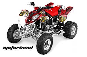 Polaris Predator 500 ATV Graphic Kit - 2002-2011 Motorhead Red