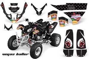 Polaris Predator 500 ATV Graphic Kit - 2002-2011 Vegas Baller Black