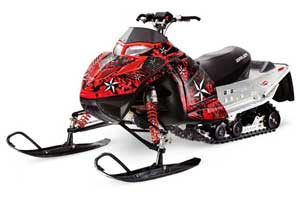 Polaris IQ Race 600 Sled Graphic Kit - All Years North Star Red