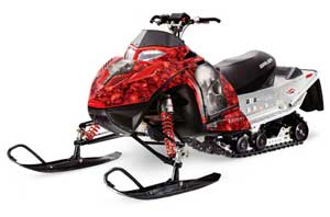Polaris IQ Race 600 Sled Graphic Kit - All Years Bone Collector Red