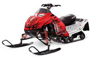 Polaris IQ Race 600 Sled Graphic Kit - All Years Diamond Flames Red
