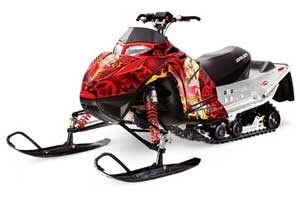 Polaris IQ Race 600 Sled Graphic Kit - All Years Motorhead Mandy Red