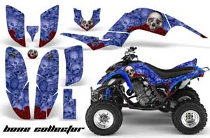 Yamaha Raptor 660 ATV Graphic Kit - 2001-2005 Bone Collector Blue