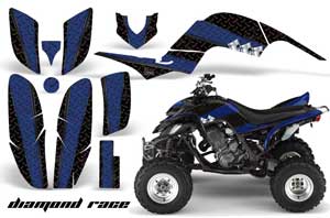 Yamaha Raptor 660 ATV Graphic Kit - 2001-2005 Diamond Race Blue
