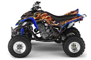Yamaha Raptor 660 ATV Graphic Kit - 2001-2005 Firestorm Blue