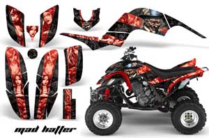 Yamaha Raptor 660 ATV Graphic Kit - 2001-2005 Mad Hatter Black