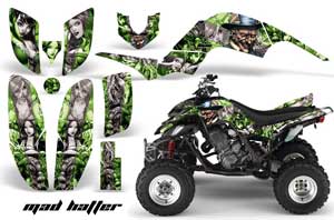 Yamaha Raptor 660 ATV Graphic Kit - 2001-2005 Mad Hatter Green