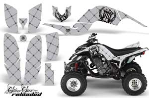 Yamaha Raptor 660 ATV Graphic Kit - 2001-2005 Silver Star - Reloaded Black