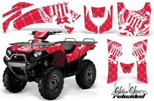 Kawasaki Brute Force 650i 4x4 ATV Graphic Kit - 2004-2012 Silver Star - Reloaded White
