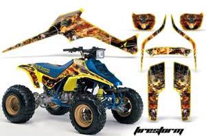 Suzuki LT 250 / 250 R ATV Graphic Kit - 1985-1992 Firestorm Yellow