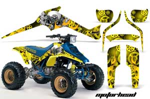 Suzuki LT 250 / 250 R ATV Graphic Kit - 1985-1992 Motorhead Yellow