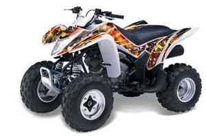 Suzuki LTZ 250 ATV Graphic Kit - 2004-2011 Firestorm White
