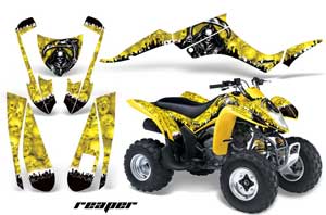 Suzuki LTZ 250 ATV Graphic Kit - 2004-2011 Reaper Yellow