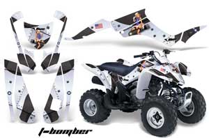 Suzuki LTZ 250 ATV Graphic Kit - 2004-2011 T Bomber White